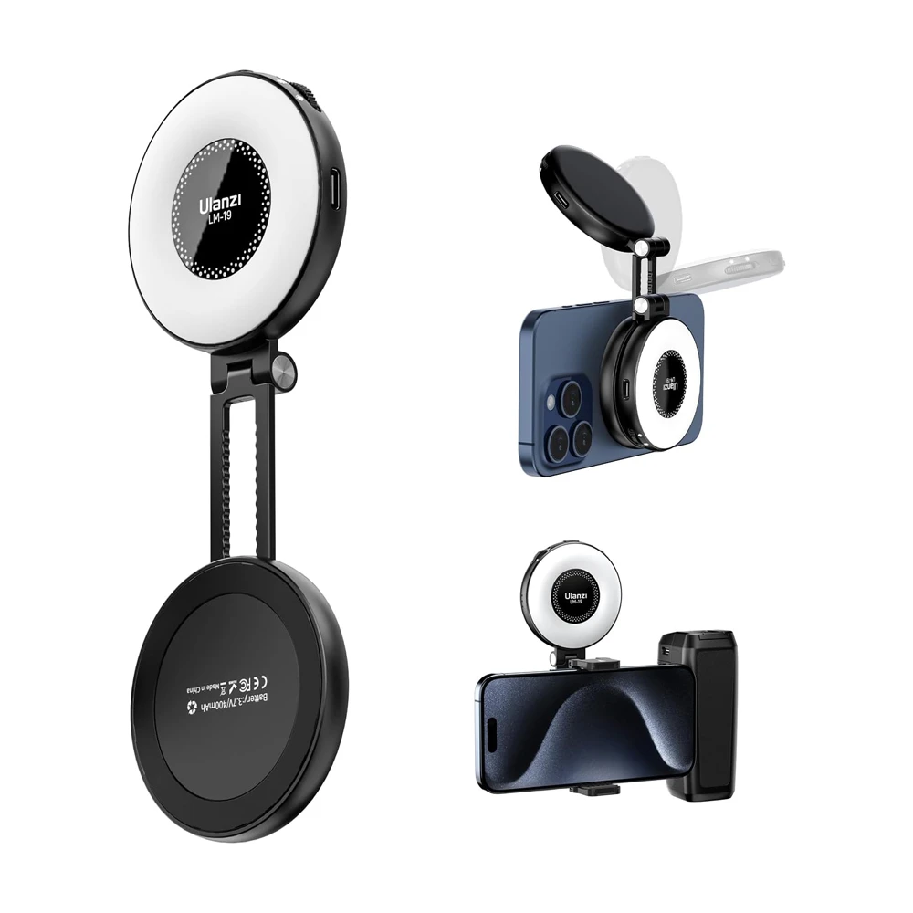 Ulanzi led selfie ring light magsafe, lm19, black 2