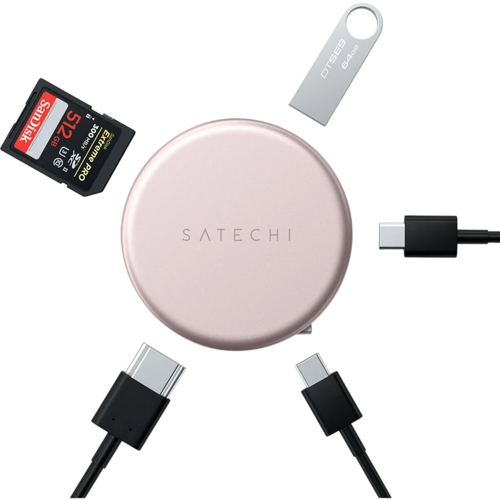 Adaptor multiport satechi onthego 5-in-1 multiport, roz 5