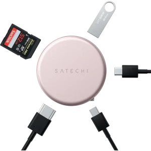Adaptor multiport satechi onthego 5-in-1 multiport, roz Thumbnail 5