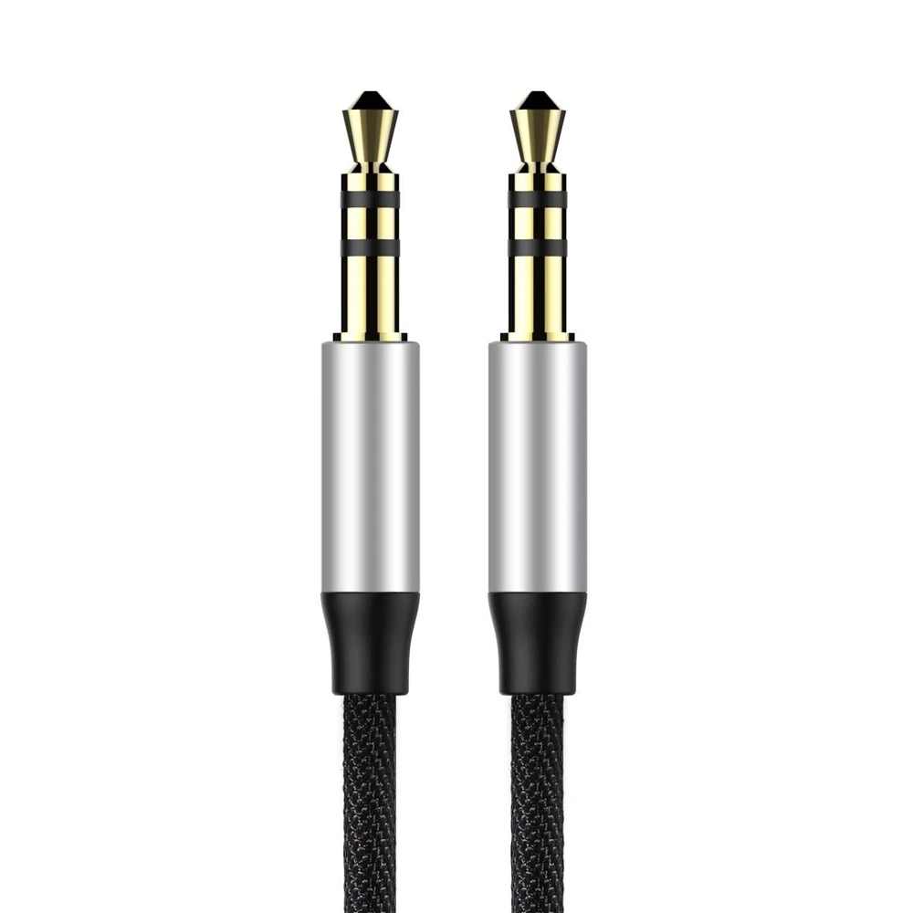 Baseus cable audio/aux 3.5mm male to 3.5mm male, nylon braided,1.0m, yiven, black 2