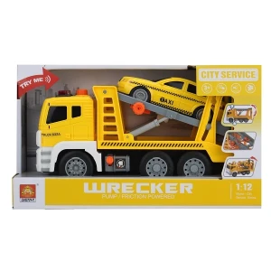 1:12 camion de tractare cu mașina taxi cu fricțiune (lumini /sunete) Thumbnail 3