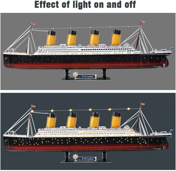3d puzzle „titanic” cu iluminare led, 266 elemente 5