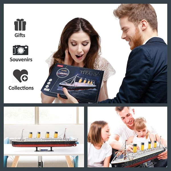 3d puzzle „titanic” cu iluminare led, 266 elemente 7