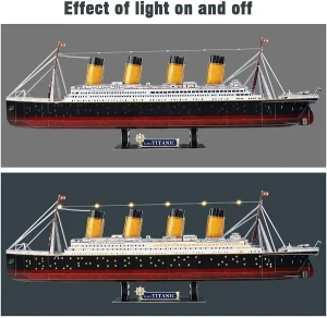 3d puzzle „titanic” cu iluminare led, 266 elemente Thumbnail 5
