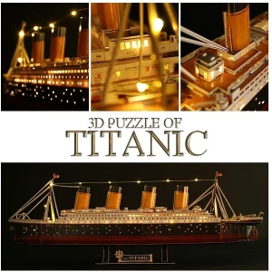 3d puzzle „titanic” cu iluminare led, 266 elemente Thumbnail 3