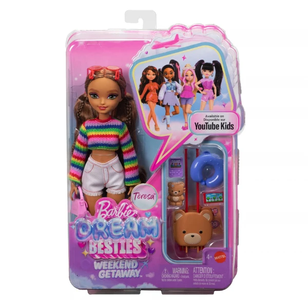 Păpușă barbie dream besties „teresa: aventura de weekend” cu accesorii 3