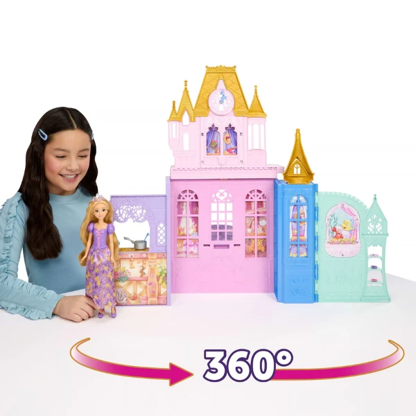 Set de joacă disney princess „castelul prințeselor” cu păpușa rapunzel și accesorii 6