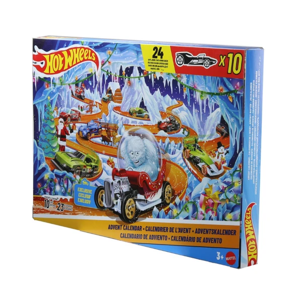 Calendar advent hot wheels, 10 mașinuțe 1:64 și 14 accesorii 4