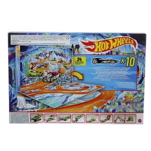 Calendar advent hot wheels, 10 mașinuțe 1:64 și 14 accesorii