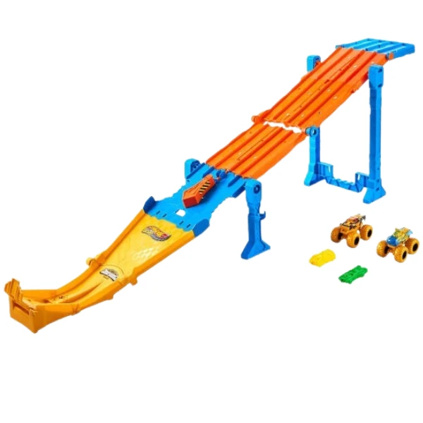 Игровой трек 2 в 1 hot wheels monster trucks «dual terrain raceway» с 2 машинками 2