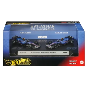 1:64 набор машинок formula 1 atlassian williams racing hot wheels premium, 2 шт Thumbnail 3