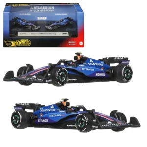 1:64 набор машинок formula 1 atlassian williams racing hot wheels premium, 2 шт