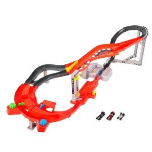 Pistă de curse „circuit de viteză formula 1” hot wheels racing, 3 mașinuțe 1:64 Thumbnail 2