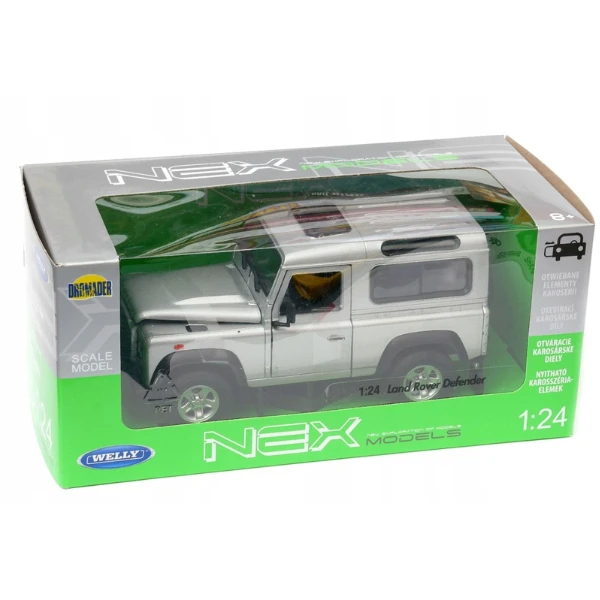 Коллекционный автомобиль land rover defender 1:24 welly 6