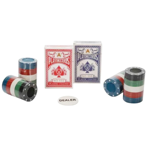 Set de poker, 100 de jetoane, 2 pachete de cărți 2
