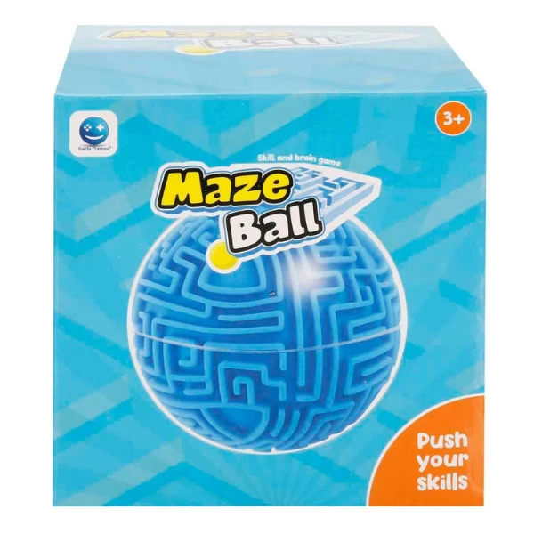 Puzzle „labirint 3d” cu bilă metalică, 10 cm 3