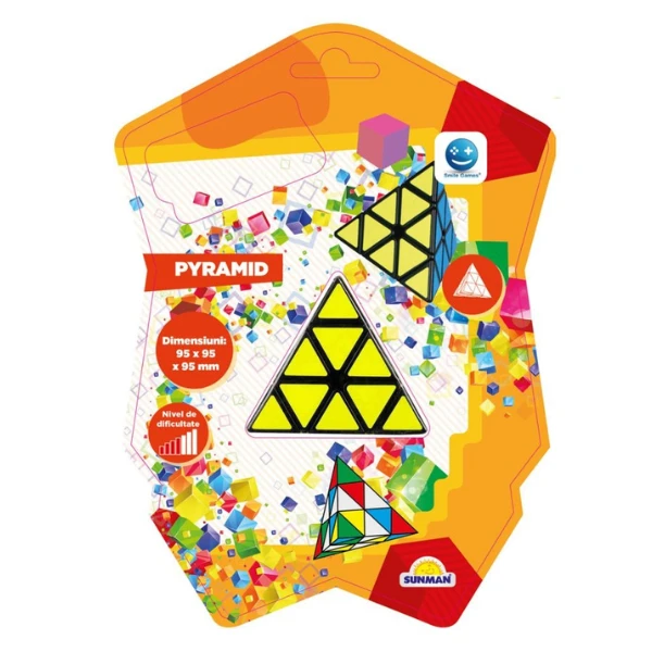 Cubul rubik „piramidă” 9.5 cm 3