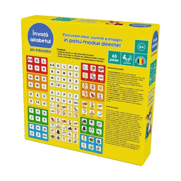 Joc educativ „învățăm alfabetul”, litere și imagini, (ro) 4