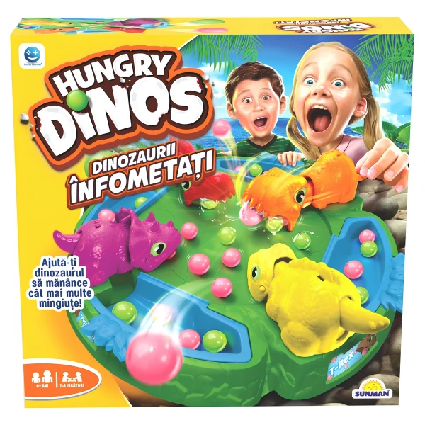 Joc de masă „dinozaurii flămânzi” cu bile colorate, pentru 2–4 jucători 3