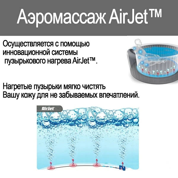 Intex надувной спа джакузи “jet &amp; bubble deluxe” 201×71см, 795л, 4-х местный 18