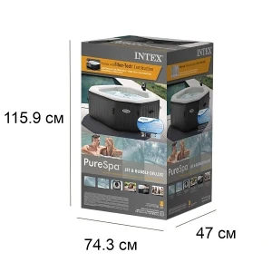 Intex надувной спа джакузи “jet &amp; bubble deluxe” 201×71см, 795л, 4-х местный Thumbnail 15