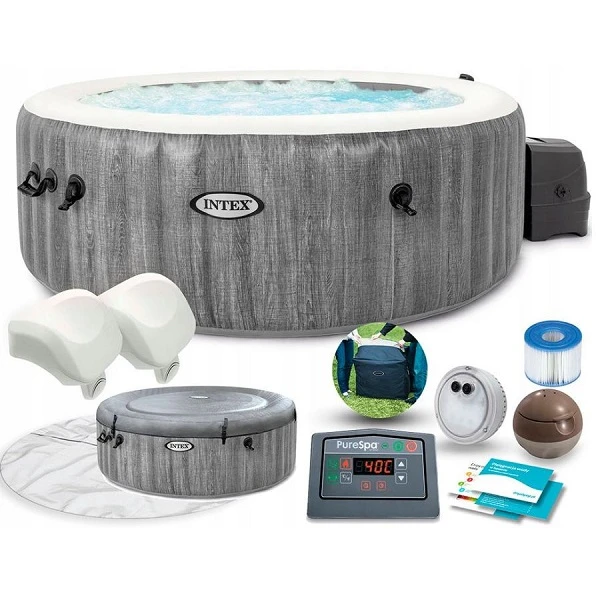 Intex jacuzzi spa gonflabil "greywood deluxe" 196х71 cm, 795l, 4 persoane 4