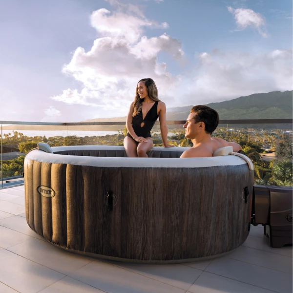 Intex jacuzzi spa gonflabil "greywood deluxe" 196х71 cm, 795l, 4 persoane 32