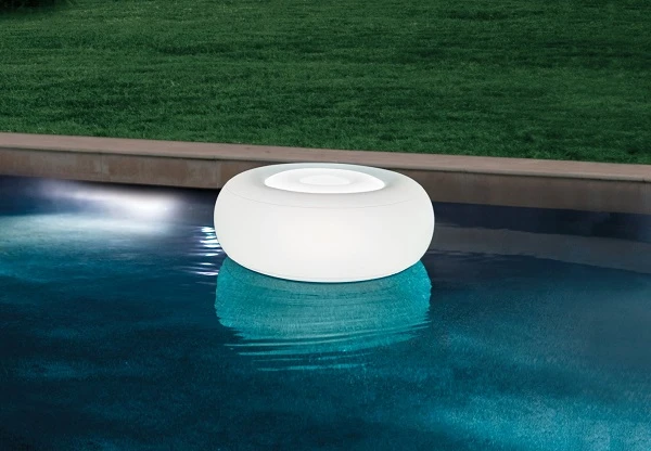 Intex puf gonflabil cu lumină led 86х33 cm pe baterii, cu încărcare usb 6