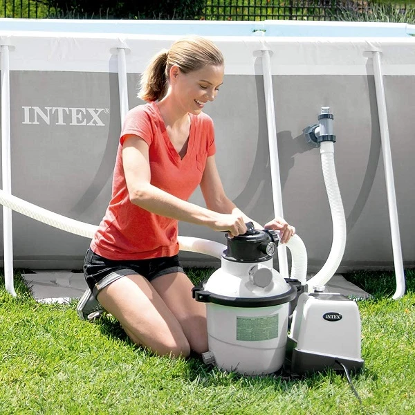 Intex pompă de filtrare cu nisip și generator de clor "krystal clear qx2600", rezervor de nisip 55 kg, capacitate 10000 l/oră 2