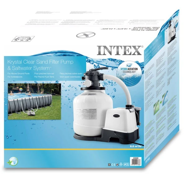 Intex pompă de filtrare cu nisip și generator de clor "krystal clear qx2600", rezervor de nisip 55 kg, capacitate 10000 l/oră 7