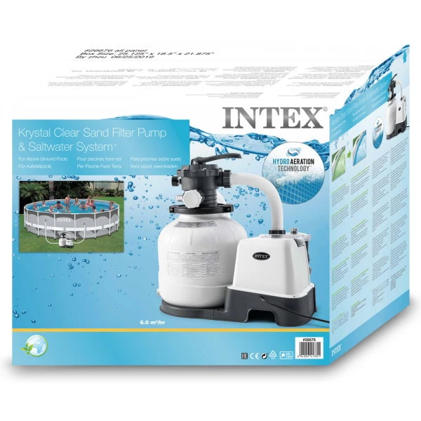 Intex pompă de filtrare cu nisip și generator de clor “krystal clear qx2100”, rezervor de nisip 35 kg, capacitate 7900 l/oră 2