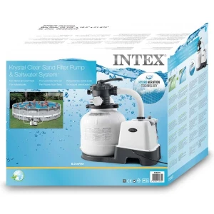 Intex pompă de filtrare cu nisip și generator de clor “krystal clear qx2100”, rezervor de nisip 35 kg, capacitate 7900 l/oră Thumbnail 2