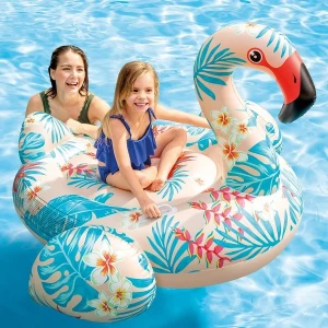 Intex plută-saltea gonflabilă “flamingo tropical” cu mânere, 142x137x97 cm, până la 40 kg, 3+ Thumbnail 2