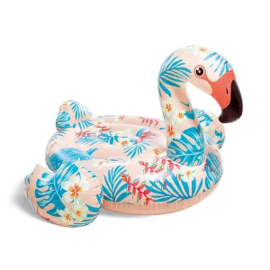 INTEX Plută-saltea gonflabilă “Flamingo tropical” cu mânere, 142x137x97 cm, până la 40 kg, 3+