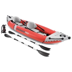 Intex caiac gonflabil “excursion pro k2” cu vâsle și pompă, 384x94x46 cm, până la 180 kg