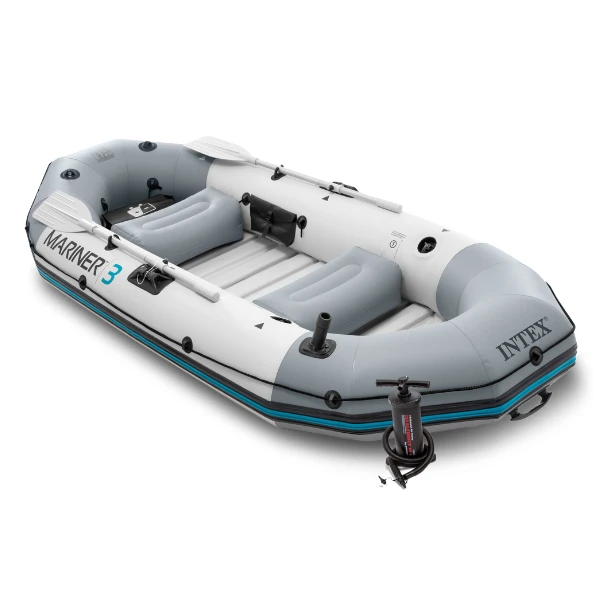 Intex надувная лодка “mariner 3” с веслами и насосом, 297x127x46 см, до 400 кг 2