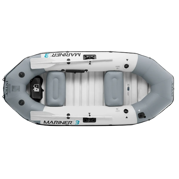 Intex надувная лодка “mariner 3” с веслами и насосом, 297x127x46 см, до 400 кг 12