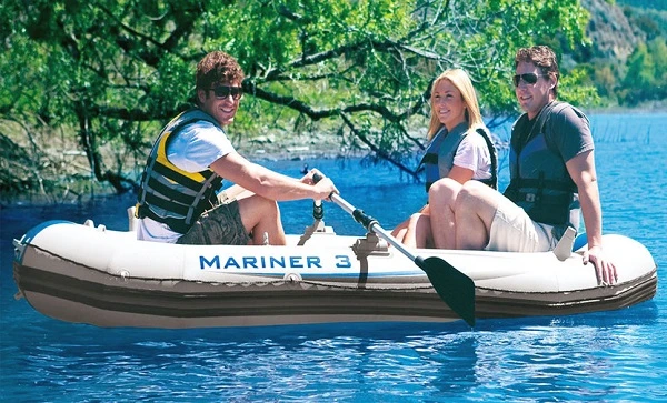 Intex надувная лодка “mariner 3” с веслами и насосом, 297x127x46 см, до 400 кг 5