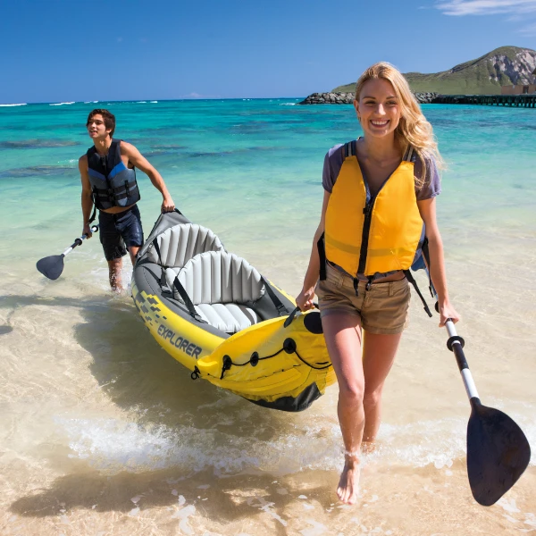 Intex caiac gonflabil “explorer k2” cu vâsle și pompă, 312x91x51 cm, până la 180 kg 14