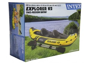 Intex caiac gonflabil “explorer k2” cu vâsle și pompă, 312x91x51 cm, până la 180 kg Thumbnail 5