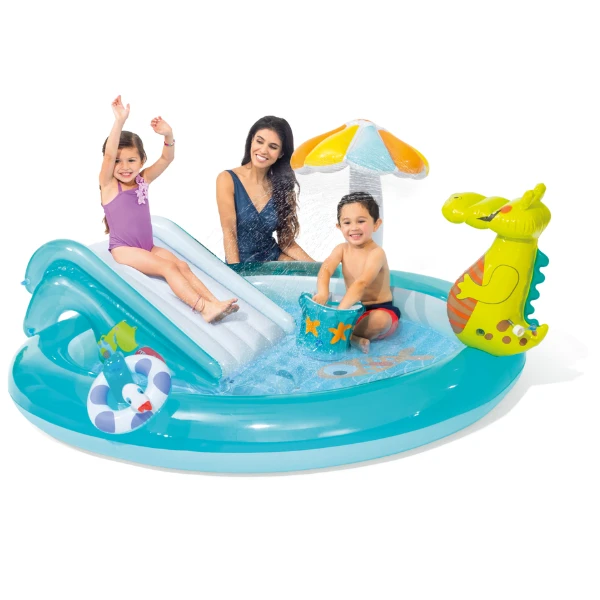 Intex centrul de joacă gonflabil “crocodil ” 201x170x84 cm, 160 l, până la 54 kg, 2+ 2