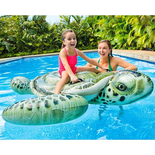 Intex надувной матрас-плот “морская черепаха” с ручками, 191х170 см, до 80 кг, 3+ 3