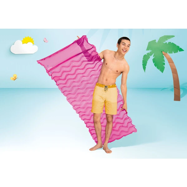Intex saltea de înot gonflabilă cu tetieră "val" 229х86 cm,  până la 100 kg, 3 culori 10