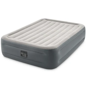 Intex pat gonflabil “velur deluxe” 152x203x46 cm cu pompă încorporată 220v, până la 272 kg