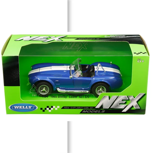 Коллекционный автомобиль shelby cobra 427 s/c 1965 1:24 welly 4