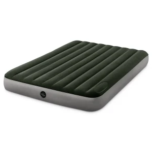 Intex saltea gonflabilă “velur downy” 152x203x25 cm cu pompă de picior integrată, până la 272 kg
