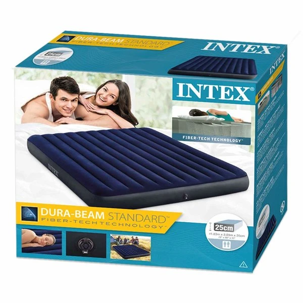 Intex надувной матрас “velur classic” 183×203×25 см, до 272 кг 3