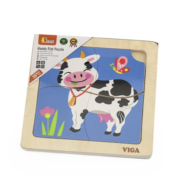 Mini-puzzle din lemn "vaca" 4