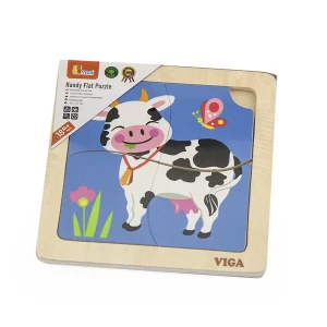Mini-puzzle din lemn "vaca" Thumbnail 4