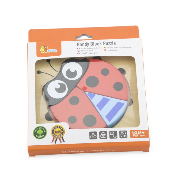 Mini puzzle cu diferite forme "buburuza" 2